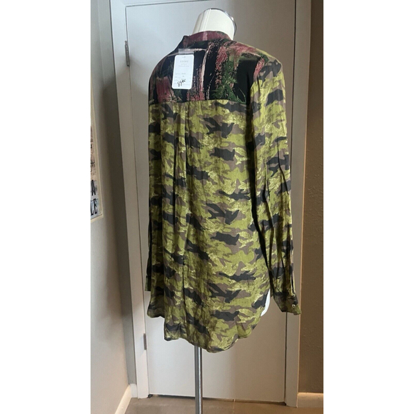 Women’s Dressy Camouflage Button Up Blouse By adore - Picture 15 of 16